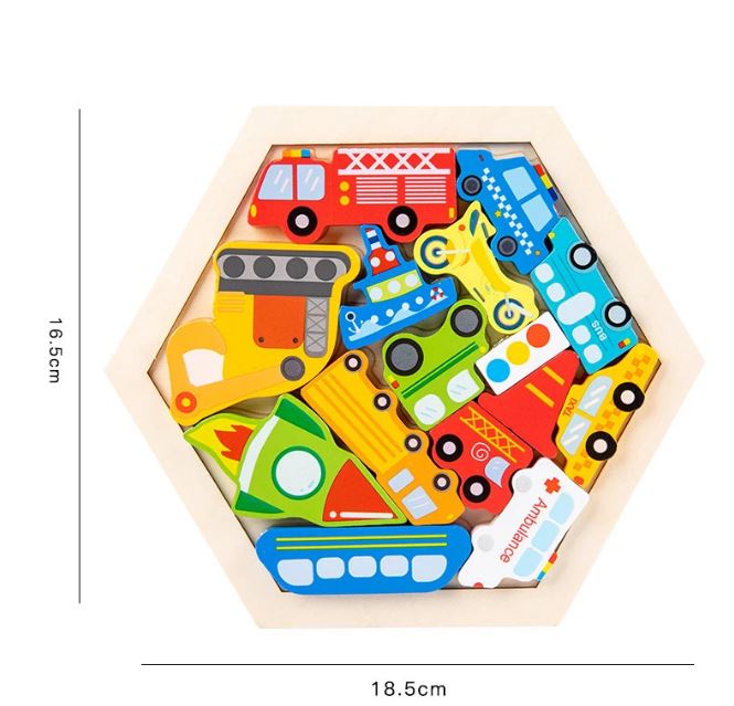 Puzzles Educatifs en Forme d’Hexagone