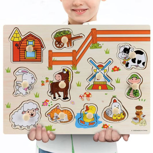 Puzzle en Bois Animaux de la Ferme