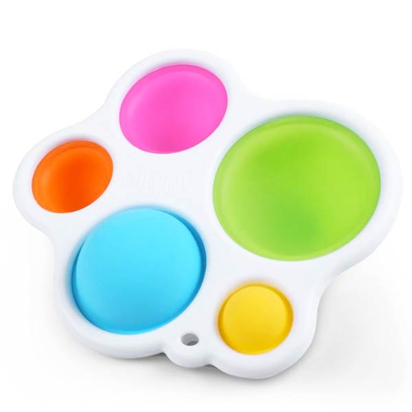 Pop it pour bébé avec des bulles colorées en silicone, idéal pour éveiller les sens, développer la motricité fine et offrir une activité ludique et apaisante aux tout-petits.