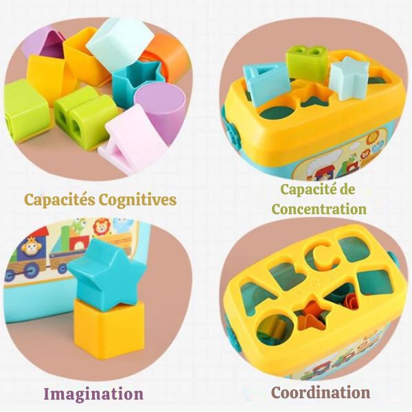 Cubes Educatifs Lettres et Formes