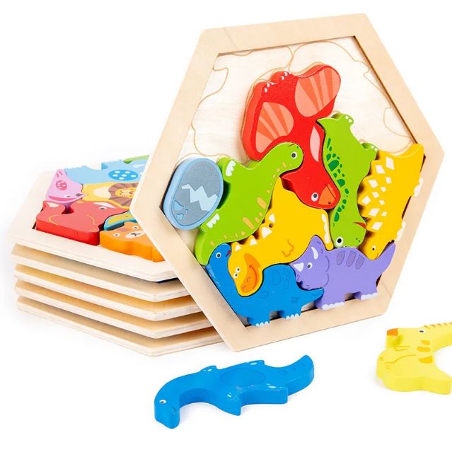 Puzzles Educatifs en Forme d’Hexagone