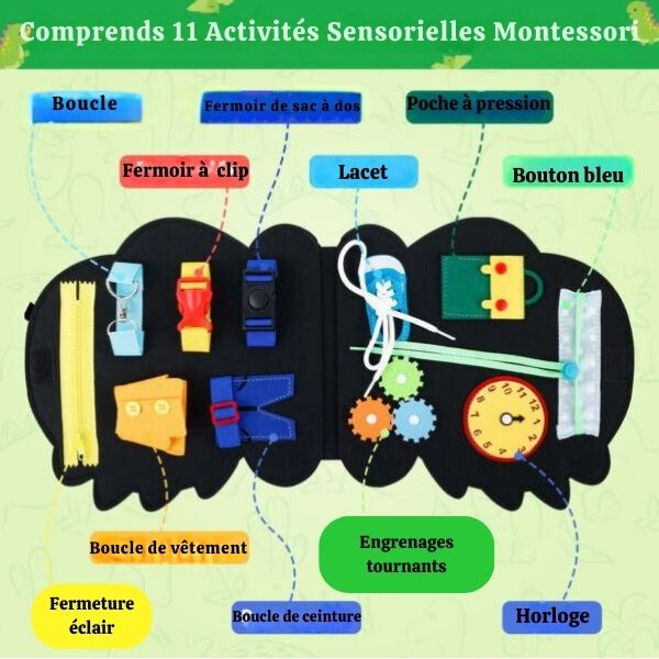 Livre d'Activités Sensorielles en Tissu