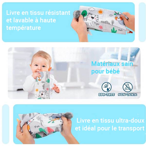 Livre à Toucher Montessori pour Bébé