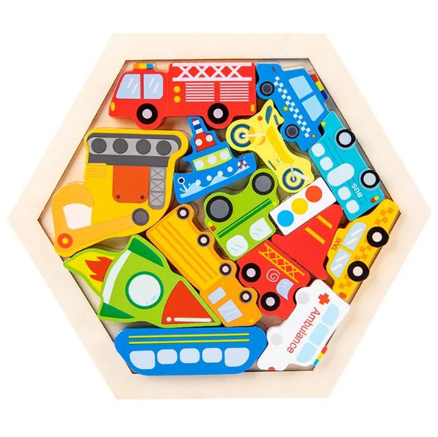 Puzzles Educatifs en Forme d’Hexagone