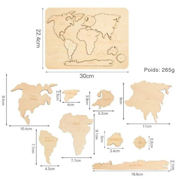 Puzzle Continent Montessori