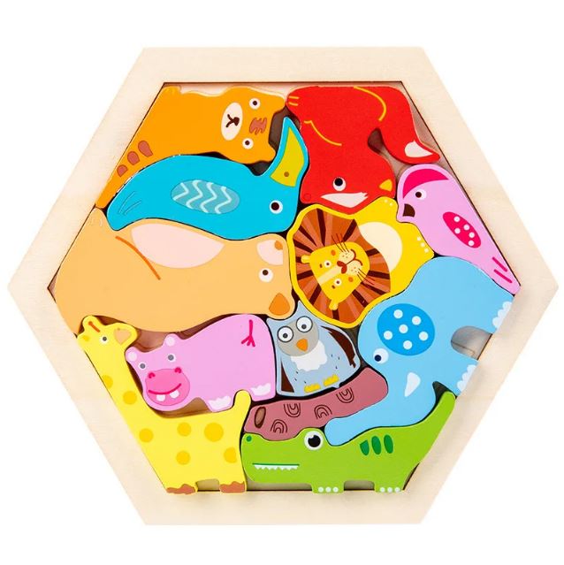 Puzzles Educatifs en Forme d’Hexagone